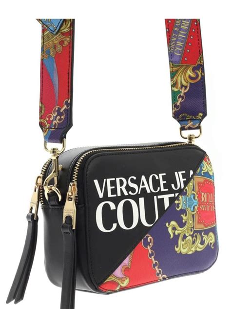 versace jeans logo crossbody bag black|versace jeans couture bag sale.